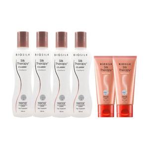 [실크테라피]실크테라피 오리지널 클래식 헤어 에센스 130ml 4개+헤어 크림 50ml 2개