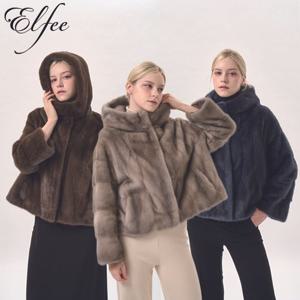 [진도]풀스킨 휘메일밍크 후드 코트(유색)