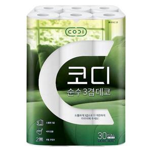 [코디] 순수 3겹데코 30m 30롤