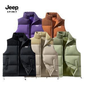 [APP전용][중복쿠폰다운] 지프스피릿 JEEPSPIRIT 겨울 패딩조끼 라이트 벨벳 기모베스트 남녀공용