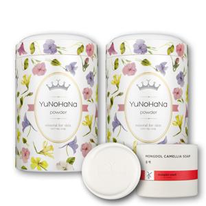 유노하나 벳부온천 미네랄 입욕제 1000g x 2개 + 몽돌 비누(동백) 선택구성