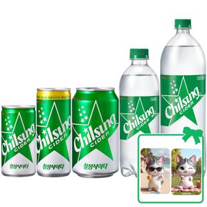 칠성사이다 190ml 245ml 355ml 500ml 1.25L 업소용 탄산음료 + 대순이 캐릭터 포토카드