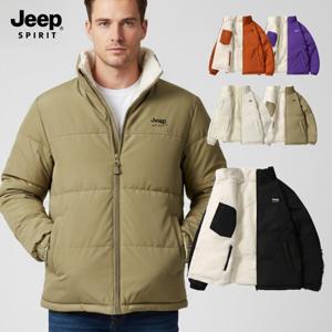 (국내발송) 지프 JEEP SPIRIT 리버시블 양면 후리스패딩 점퍼 플리스 집업 뽀글이패딩 양털 아웃도어 JPHJ04A1020