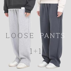 1+1 네오플레인 남자 루즈 기모 트레이닝 와이드 겨울 밴딩 팬츠 바지 6 COLOR
