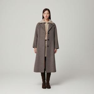 싱글 롱 반핸드메이드 코트PQ4HC081