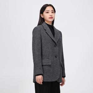 헤링본 싱글 울 자켓 (EWJKOL02)