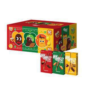 25년 혼합 빼빼로 40갑 기획SET(아몬드20+초코10+누드10)