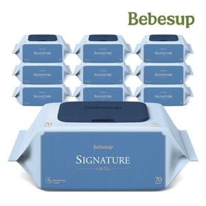 [베베숲] 시그니처 위드블루 물티슈 70매 캡 10팩