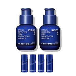 [롯데온 단독] 레티놀 그린티 PDRN 스킨부스터 앰플 40mL 2개+기프트 (레티놀 앰플 10ml 4개)