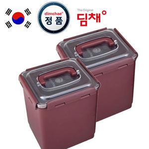 딤채 김치통 8.1리터 (2개1세트) 위니아 김치냉장고 통 대형 투명 김장 딤체 김치통 D1