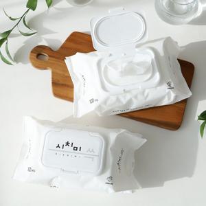 한스웰 시치미 데일리 물티슈 대용량 캡형 두꺼운 엠보싱 100매 20팩