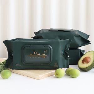 [시치미 쓱] 아기물티슈 80gsm 프리미엄 그린 캡형 72매 x 10팩