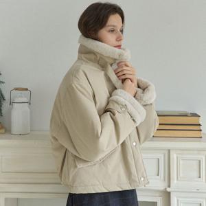 Modern Fur Short Padding Jumper - 2type