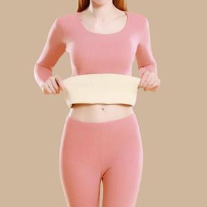 여성 극세사 기모 안감 심리스 이너 내복 세트 커플 내의