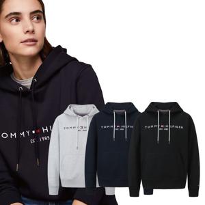 [기모] 남여공용 타미힐피거 자수로고 후드티셔츠