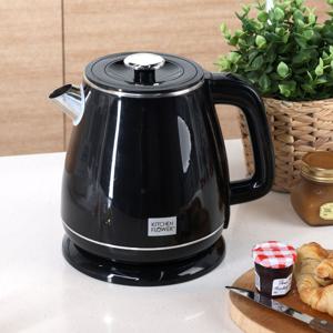 키친플라워 1.8L 더블 블랙 이중단열 스텐 전기포트 KEK-1825