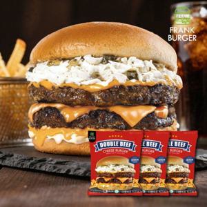 [APP전용][프랭크버거] 정통 미국식 프리미엄 햄버거 더블비프 치즈버거 205g*3개
