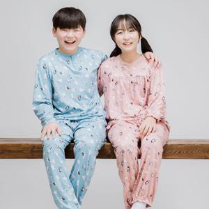 초등 남아 주니어 잠옷 파자마 실내복 홈웨어 상하세트-해피독