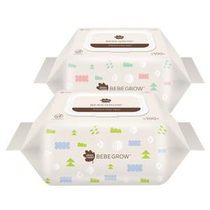 [유한킴벌리] 베베그로우 물티슈 캡형100매x10