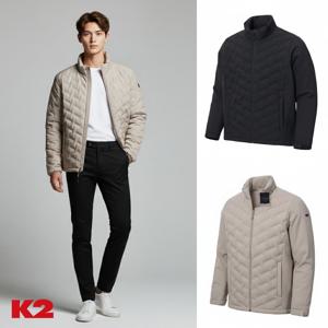 [백화점출고] K2 패딩 남성 경량 구스 다운 온 로그 웰딩 슬림 자켓 점퍼 숏