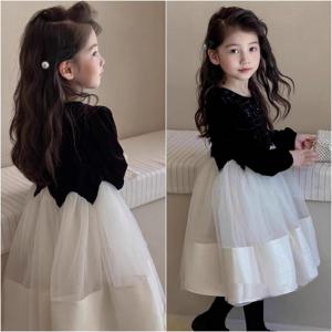 여아 키즈 필센블랙 스팽글 원피스 드레스