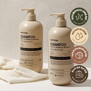 [정수리냄새 64% 개선] 1+1 센티베르 바질 앤 캐모마일 샴푸 1000ml 대용량 약산성 두피 미용실 향기좋은