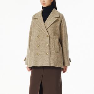 멜란지 부클 더블 하프 코트7124416501