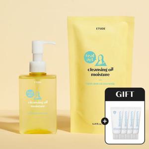 [기획세트/GIFT] 리얼아트 클렌징 오일 모이스처 2종 (본품+리필) + 순정 수분 크림 80ml 증정 /클렌징오일 /선물세트