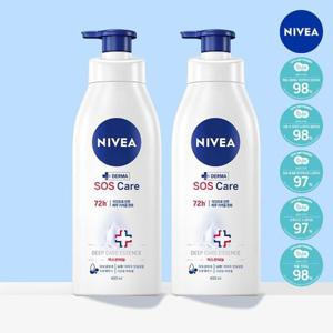 니베아 SOS 케어 바디로션 400ml 2개