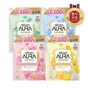 샤프란 아우라 리필 1.7Lx4개 4종중 택1 (윌유메리미/홀리데이/스모키/미드나잇)