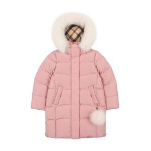 [백화점 출고] 닥스 키즈 여아 패딩 쉐도우 폭스퍼 키링 덕다운 핑크 털 퍼 후드 후디 롱 다운