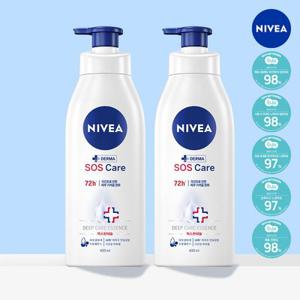 [패션플러스][니베아]니베아 SOS 케어 바디로션 400ml x 2개