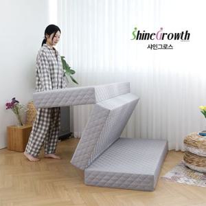 샤인그로스 (출시이벤트/생활방수/항균) 3단 접이식매트리스 7cm , 10cm , 15cm HR폼 허리탄탄 아침개운