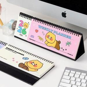 2026 춘식이 탁상 달력 가로형 26년 듀얼 캘린더 위클리 플래너 카카오