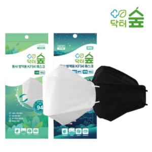 닥터숲 황사 방역용 KF94 3D 마스크 대형 화이트 블랙 200매