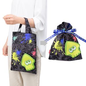 슈퍼마리오 랩핑x에코백 미니 (스플래툰3 오징어 옐로)