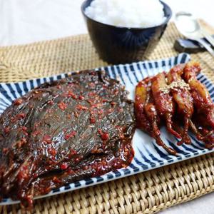 [모든반찬] 깻잎무침 1kg+고추무침 1kg 반찬세트 무료배송