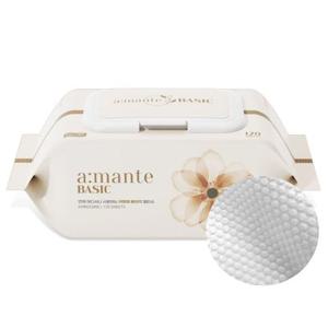 아망떼 베이직 아기 물티슈 대용량 120매 x 10개 엠보싱 캡형