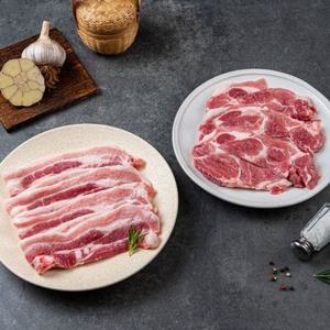 국내산 최상품 한돈 삼겹살 목살 1kg 한우 1++ 꽃등심 부채살 소고기 돼지고기 구이용 스테이크