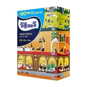 잘풀리는집 리얼실키 각티슈 250+20매x3입