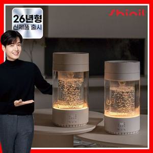 [비밀쿠폰+7%페이] 26년형 신일 3.5L 유리 가열식 무드등 스텐레스 가정용 물멍 가습기 SUH-CM600B