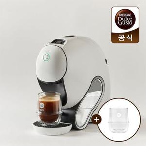 돌체구스토 커피머신 네오 단품 화이트+네오 더블윌글라스잔 250ml