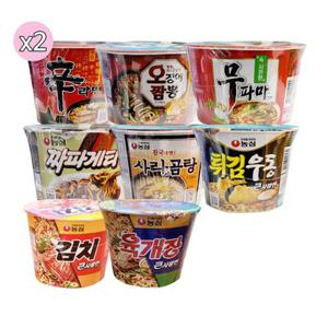 농심라면큰컵혼합세트(총16개입-신라면/오짬/무파마/짜파게티/사리곰탕/튀김우동/김치/육개장)