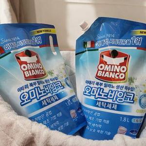 [오미노비앙코] 화이트머스크향 세탁세제 리필용 1.8L x 6개입