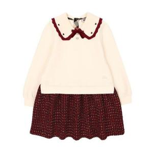 공식  닥스키즈 니트 카라 져지 원피스 DUW12NA51M_IV