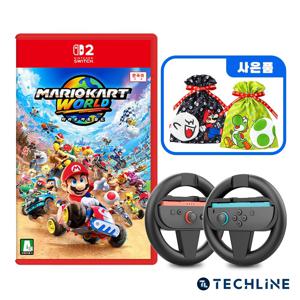 닌텐도 스위치2 마리오 카트월드 + 레이싱휠 (랩핑백 증정)