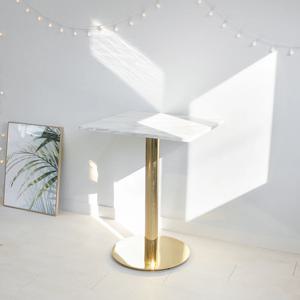 대리석 사각 골드 티테이블 600 2인 식탁