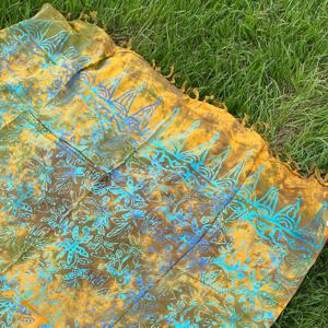 사롱 피크닉 매트 캠핑 블랭킷 가림막 커튼 빈티지옐로우