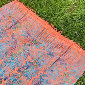 사롱 피크닉 매트 캠핑 블랭킷 가림막 커튼 플라워핑크