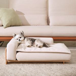 우디 리브 패브릭 펫 베드